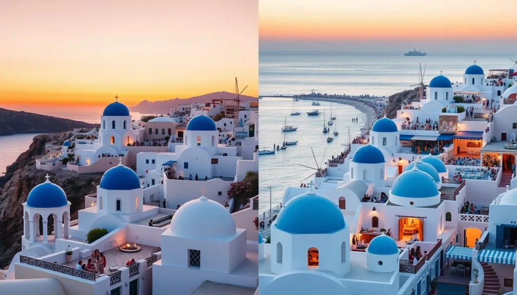 Santorini vs Mykonos